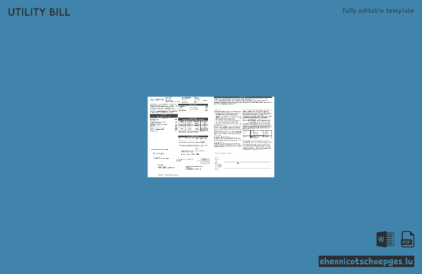 Rechnung der Golden State Water Company (USA) im Word- und PDF-Format, 2 Seiten, Beispielvorschau